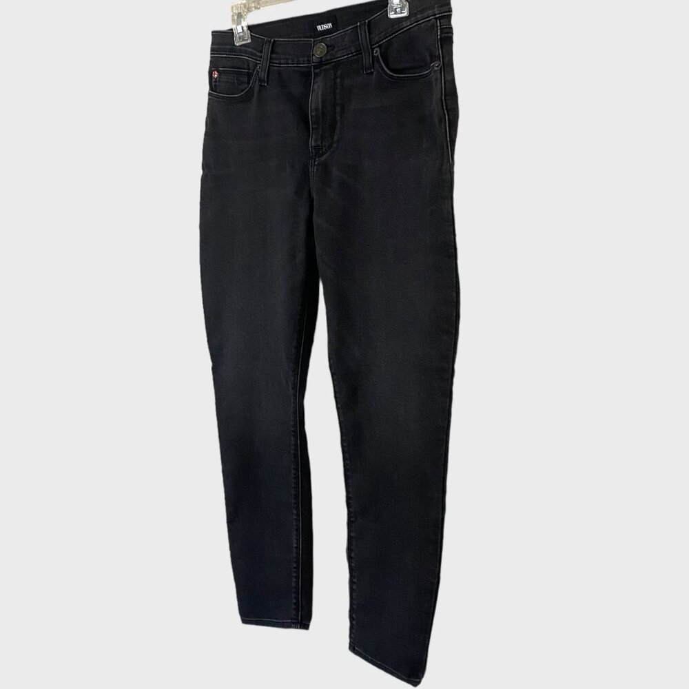 Hudson Krista Super Skinny Ankle Jeans Women's 30 Faded Black Wash Mid-Rise New - Picture 2 of 11
